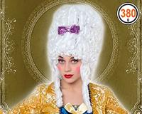 Vintage Pruik Wit Krullend Haar - thumbnail