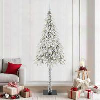VidaXL Kerstboom met 300 led met standaard wit 210 cm pe en staal - thumbnail