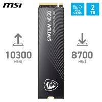 Hard Drive MSI SPATIUM M560 PCIE 5.0 NVME M.2 2TB 2 TB SSD - thumbnail