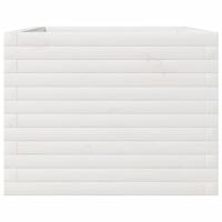 Plantenbak 110x60x46 cm massief grenenhout wit - thumbnail