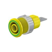 Stäubli SLB4-F6,3/N-X Veiligheids-labconnector, female Bus, inbouw Groen, Geel 1 stuk(s) - thumbnail