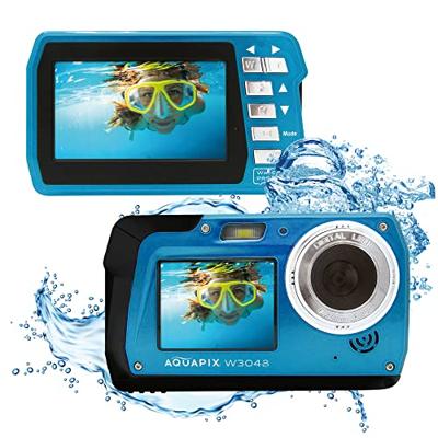 Aquapix W3048-I Edge Iceblue Digitale camera 48 Mpix Ice, Blue Onderwatercamera, Frontdisplay