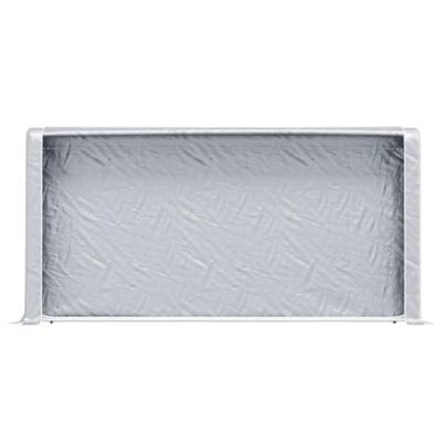 VidaXL Haardhoutrek met regenhoes 300x25x150 cm gegalvaniseerd staal