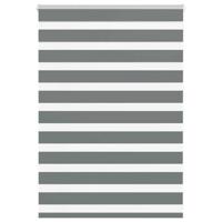 VidaXL Zebra rolgordijn 100x100 cm stofbreedte 95,9 cm donkergrijs - thumbnail