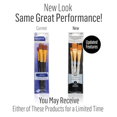 FolkArt • brown nylon brush set 3pcs