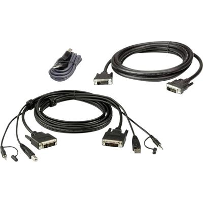 ATEN 2L-7D02UDX3 toetsenbord-video-muis (kvm) kabel 1,8 m Zwart