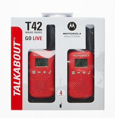 Motorola TALKABOUT T42 twee-weg radio 16 kanalen Zwart, Rood - thumbnail