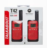 Motorola TALKABOUT T42 twee-weg radio 16 kanalen Zwart, Rood - thumbnail