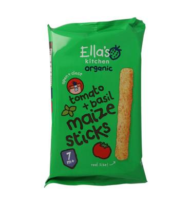 Maize sticks tomato & basil 7m+ bio 16 Gram Maize sticks tomato & basil 7m+ bio 16 Gram
