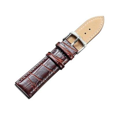 CAGARNY eenvoudige Fashion horloges Band zilveren gesp-lederen horlogebandje breedte: 22mm(Brown)