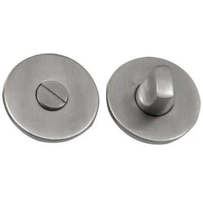 Hardbrass Shuffle toilet-/badkamersluiting rond dun 4mm - RVS