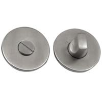 Hardbrass Shuffle toilet-/badkamersluiting rond dun 4mm - RVS - thumbnail