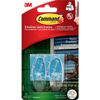 3M Command-haken M voor gebruik buitenshuis in ovale vorm Transparant Inhoud: 2 stuk(s) - thumbnail