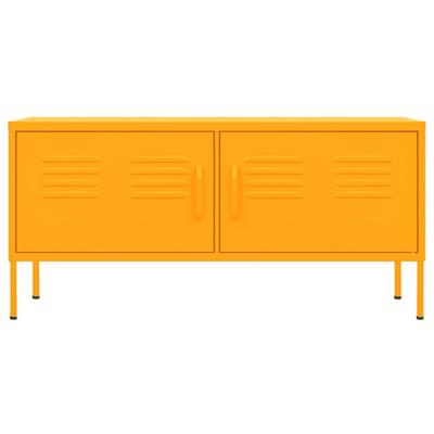 Tv-meubel 105x35x50 cm staal mosterdgeel