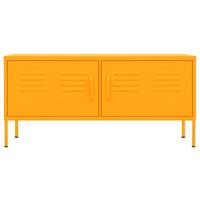 Tv-meubel 105x35x50 cm staal mosterdgeel - thumbnail