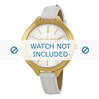 Michael Kors horlogeband MK2273 / MK2273 Runway Slim Leder Wit 12mm + standaard stiksel - thumbnail