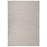 VidaXL Buitenkleed platgeweven 140x200 cm taupe - thumbnail