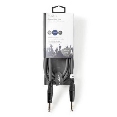 Nedis Stereo-Audiokabel | 6,35 mm Male | 6,35 mm Male | 3 m | 1 stuks - COTH23020GY30 COTH23020GY30 Nedis Stereo-Audiokabel | 6,35 mm Male | 6,35 mm Male | 3 m | 1 stuks - COTH23020GY30 COTH23020GY30