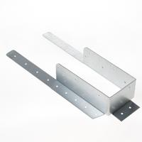 Gebr. Bodegraven raveeldrager met strip - houtmaat 75x150 mm - verzinkt - thumbnail