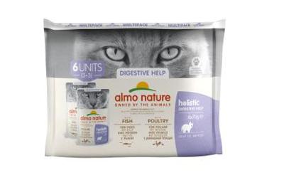 Almo Nature Intestinal Help multipack met vis en gevogelte natvoer kat (70 g) 3 x (6 x 70 g)