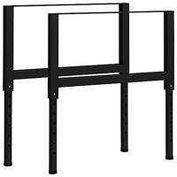 VidaXL Werkbankframes verstelbaar 2 st 85x(69-95,5) cm metaal zwart - thumbnail