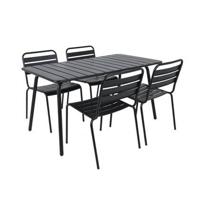 Metalen tuinset Max zwart 150 cm - thumbnail