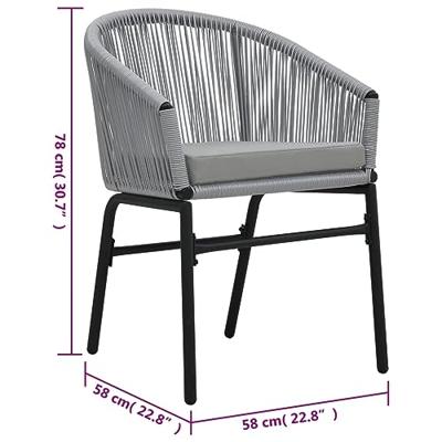 Tuinstoelen 2 st PE-rattan antracietkleurig
