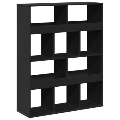 Kamerscherm 100x33x125,5 cm bewerkt hout zwart - thumbnail