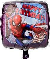Spiderman Folieballon &apos;Happy Birthday&apos; 43cm - thumbnail