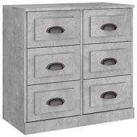 Dressoir 70x35,5x67,5 cm bewerkt hout betongrijs - thumbnail