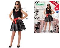 Kostuums voor Kinderen Jaren 60 Zwart - Maat: 7-9 Jaar - Maat: 7-9 Jaar - thumbnail