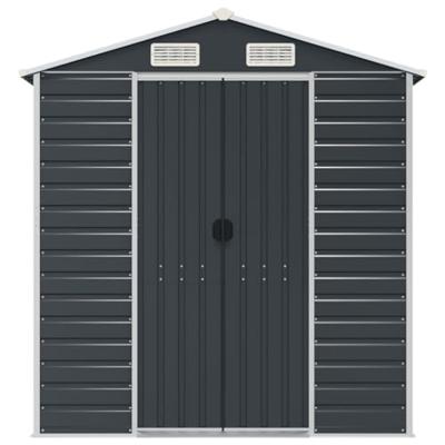 Tuinschuur 191x640x198 cm gegalvaniseerd staal antracietkleurig
