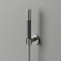 Handdoucheset Hotbath Cobber Rond Verouderd Ijzer Wandsteun - thumbnail