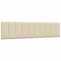 Bed met matras "Hanko" stof crèmekleurig 200x200 cm - thumbnail