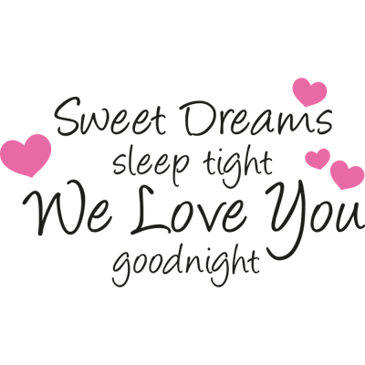Sweet Dreams, hartjes - Muursticker Sweet Dreams, hartjes - Muursticker
