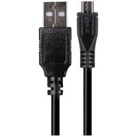 Valueline vlcp60500b05 usb 2.0 usb a male - usb micro b male kabel 0,50 m zwart - thumbnail