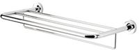 Geesa Luna handdoekplateau met handdoekhouder 60cm chroom 915552 - thumbnail