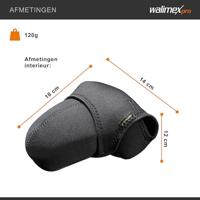 Walimex Pro Neopreen camera-beschermhoes (geschikt voor DSLR-camera) zwart/grijs, M - thumbnail