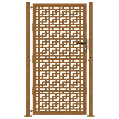 Poort met kruisontwerp 105x180 cm weervast staal Poort met kruisontwerp 105x180 cm weervast staal