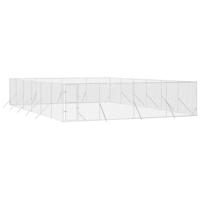 Hondenkennel voor buiten 8x12x2 m gegalvaniseerd staal zilver - thumbnail