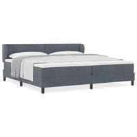 Boxspringbed met donkergrijs fluwelen matras 80x200 cm - thumbnail