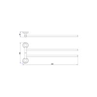 Plieger Vigo handdoekhouder 2-arms chroom 4784430 - thumbnail