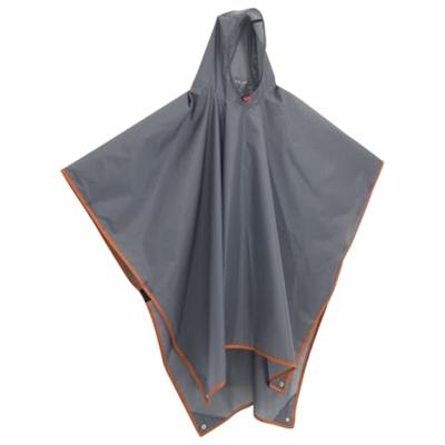 VidaXL Regenponcho met capuchon 2-in-1 ontwerp 223x145 cm grijs oranje VidaXL Regenponcho met capuchon 2-in-1 ontwerp 223x145 cm grijs oranje