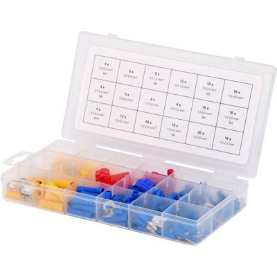 KS Tools 970.0290 Assortiment kabelschoenen 0.50 mm² - 6 mm² Rood, Blauw, Geel 160 onderdelen