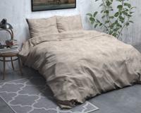 Sleeptime Flanel Washed Cotton Taupe 200 x 200/220 cm - thumbnail