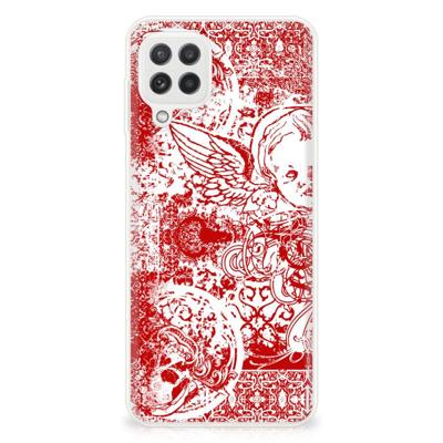 Silicone Back Case Samsung Galaxy A22 4G | M22 Angel Skull Rood Silicone Back Case Samsung Galaxy A22 4G | M22 Angel Skull Rood