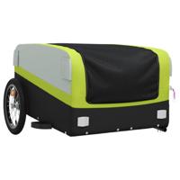Fietstrailer 45 kg ijzer zwart en groen - thumbnail