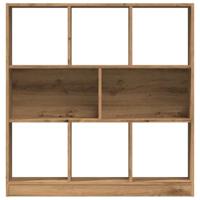Boekenkast 97,5x29,5x100 cm bewerkt hout artisanaal eikenkleur - thumbnail