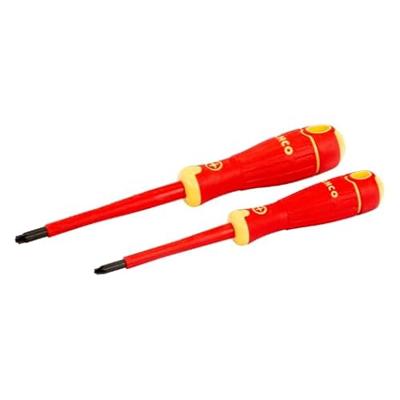 Bahco Schroevendraaierset BahcoFit | geïsoleerd | VDE | rubber greep | gleuf | Pozidriv - 2-delig - B220.012 Bahco Schroevendraaierset BahcoFit | geïsoleerd | VDE | rubber greep | gleuf | Pozidriv - 2-delig - B220.012