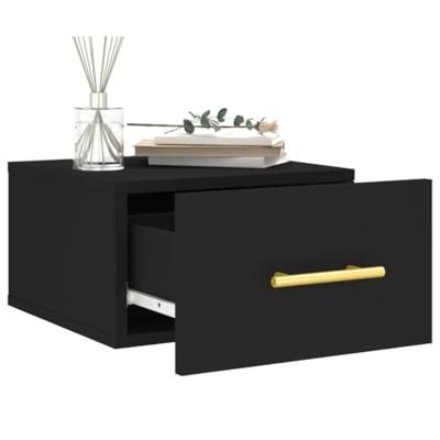 Nachtkastje wandgemonteerd 35x35x20 cm zwart